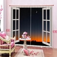 thumbnail image 3 of 2 Unids Paisaje Paisaje Ventana Cortinas De Puerta Impresión 3D Decoración para hogar 9, 3 of 9