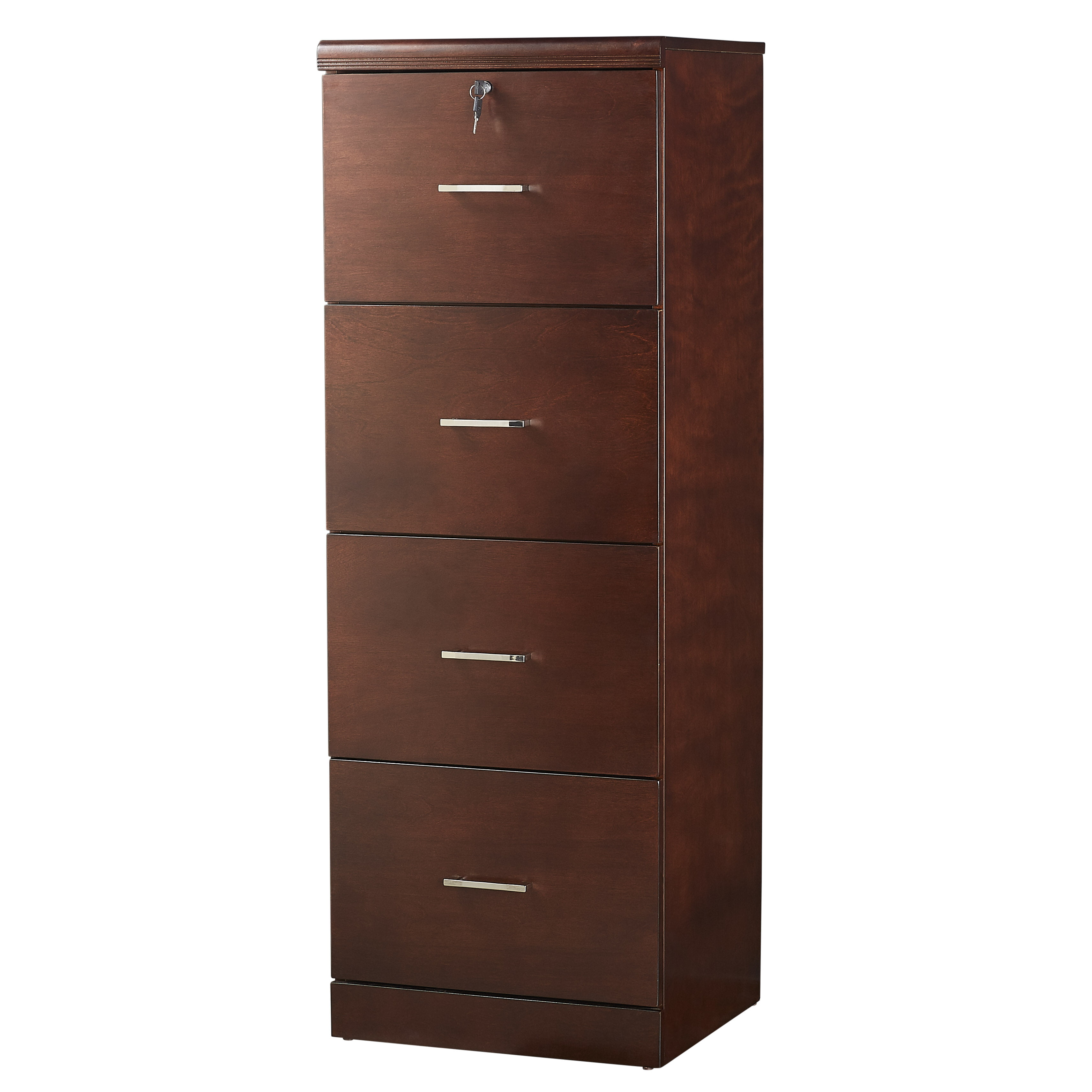 Better Homes And Gardens 4 Drawer, Espresso Filing Cabinet With Lock