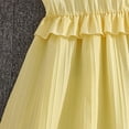thumbnail image 6 of Lvshlubb Little Girl Dresses Fashion Ruffle Sleeveless V Neck Maxi Dress Summer Spaghetti Straps Casual Vacation Sundress Size 8-12, 6 of 8
