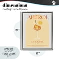 thumbnail image 3 of Stylish Retro Aperol Cocktail Gray Framed Floater Canvas Wall Art, design by Lil' Rue, 3 of 10