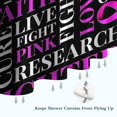 thumbnail image 6 of Breast Cancer Shower Curtain 36"x72" ,Bathroom Decorative Shower Curtains Set with 12 Hooks,Modern Waterproof Washable Shower Curtain, 6 of 6