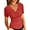 Red, variant on Womens Tops V Neck Summer Short Sleeve Casual Slim Fitted Tshirt Red M