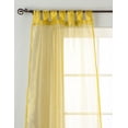 thumbnail image 2 of Olive Gold Tab Top Sheer Tissue  Curtain / Drape / Panel  - 84" - Piece, 2 of 3