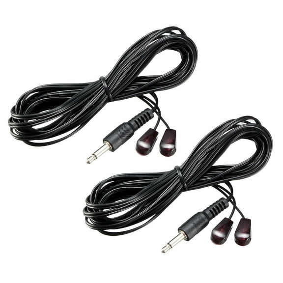 2pcs Dual Head 3.5mm Jack IR Emitter 3 Meters Cable 10-18m Receiving Distance
