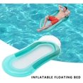 thumbnail image 2 of Inflatable Float Lounge,Water Floating Hammock,Inflatable Pool Lounge Rafts with Bottom Mesh and Headrest for Adults,Comfortable Summer Float Pool Toys(Green), 2 of 7