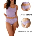 thumbnail image 6 of FINETOO Cotton Underwear For Women Lace Brazilian Panties Soft Breathable Cheeky Bikini for Ladies 6 Pack, 6 of 6