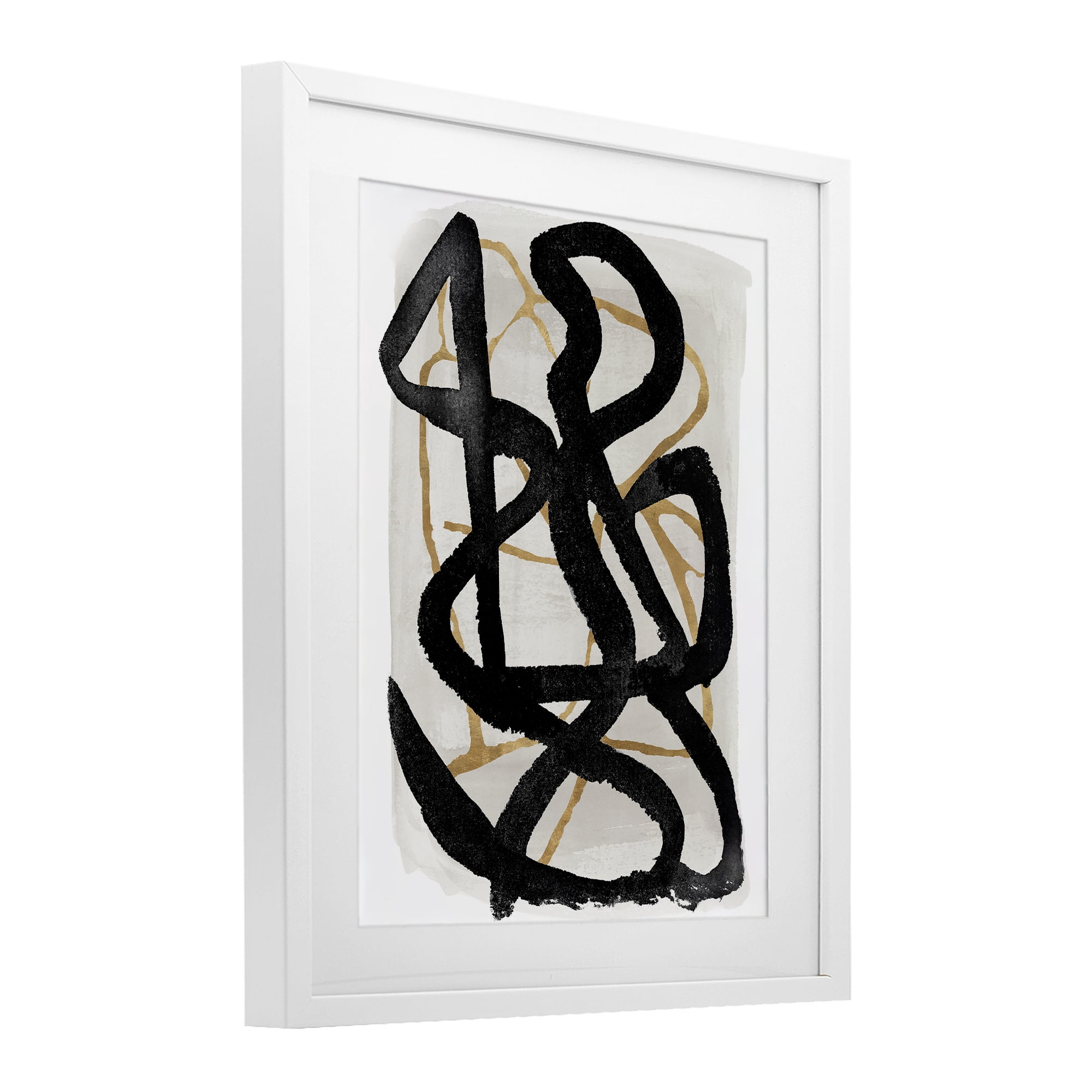 Stupell Industries Hindsight Black & Beige White Framed Print Under Glass, design by Lucille Price