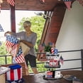 thumbnail image 3 of Patriotic decorations, Fourth of July decorations, Tiered Tray decor, Home decorations, Mini American Flags, Usa Bunting, 12X2 in, 5 Pc, Porch Displays, 3 of 8