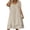 D506/White, variant on Afdoent Women's Dresses Everyday Casual Dress Loose Fit Short Sleeve Solid Color Layered Neck Midi Dress For Comfort Travel Outfits