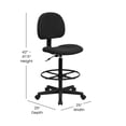 thumbnail image 4 of Scranton & Co Patterned Ergonomic Drafting Chair in Black, 4 of 9