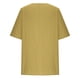 thumbnail image 5 of ICHUANYI Clearance Women Summer Sexy Print Regular Button Round Neck Short Sleeve Women Short Sleeves Top(Yellow, XXL) ICHUANYI WER2023081508762, 5 of 6