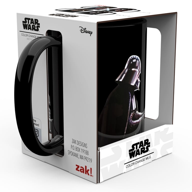 Zak Designs Star Wars 15 ounce Color Change Coffee Mug, Darth