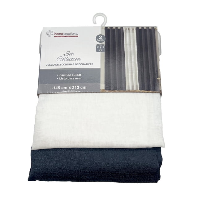 Set Cortina Deco Homecreatios Azul