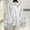 #6 White, variant on Byworldtasic Womens Hoodies Women's Plus Size Solid Color Top V-Neck Oversized Hoodie with Batwing Sleeves Sweatshirts