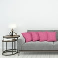 thumbnail image 3 of Ambesonne Geometric Throw Pillow Cover 4 Pack, Modern Feminine Rounds, 16", Raspberry Pink, 3 of 7