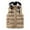 Khaki, variant on Men's Winter Puffer Vest Removable Hooded Quilted Padded Sleeveless Vest Color: Black Size: XL