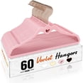 thumbnail image 1 of Percheros HOUSE DAY de terciopelo rosa, paquete de 60 unidades, para mujer, 1 of 7
