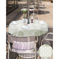 thumbnail image 4 of Aqua Boho Outdoor Tablecloth - 60 Inch Round Dining Table Cover, Vintage Floral Contemporary Art Waterproof Outdoor Table Cloth with Umbrella Hole & Zipper for Picnic/Patio/Party, 4 of 5