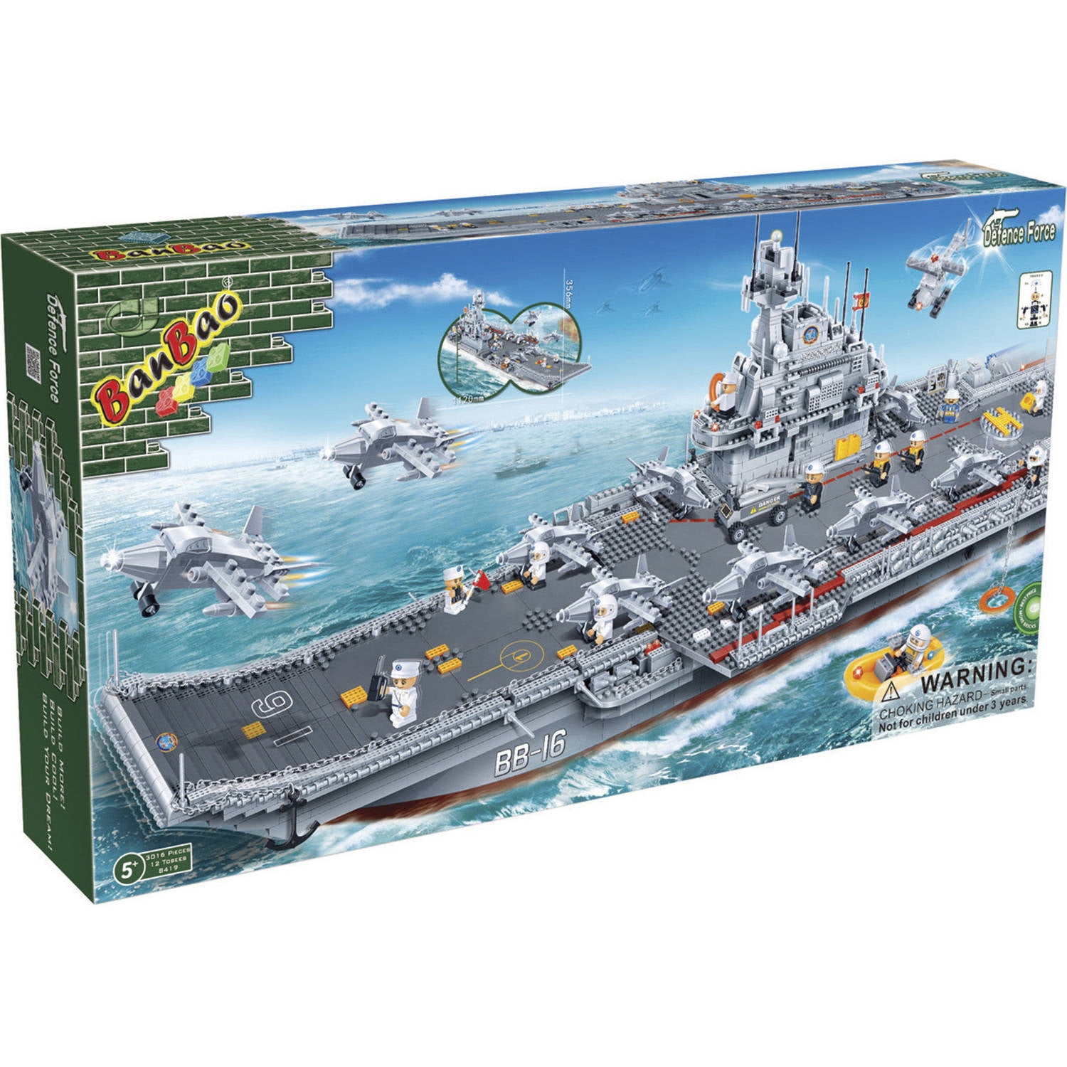 BanBao World Defense Marine Flag Ship 3,016-Piece Building Set