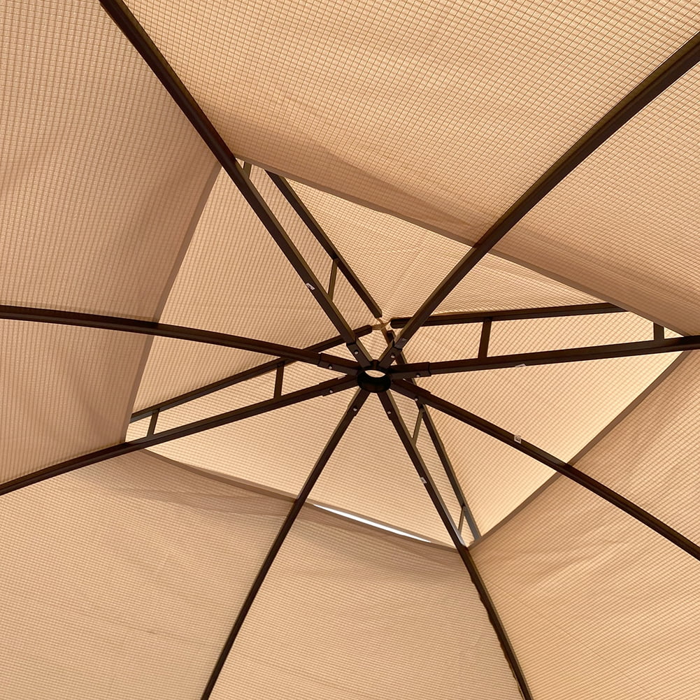 Kadyn 10 x 10 Ft Waterproof Tent, Outdoor Party Tent with Curtains, Outdoor Canopy Tent for Camping BBQ, Khaki Top Kadyn 10 x 10 Ft Waterproof Tent, Outdoor Party Tent with Curtains, Outdoor Canopy Tent for Camping BBQ, Khaki Top