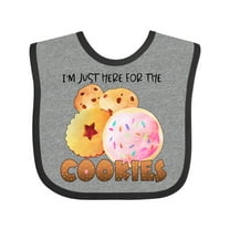 Inktastic I'm Just Here for the Cookies Boys or Girls Baby Bib