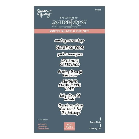 Spellbinders BetterPress Plate & Die Set by Simon Hurley-Ski-Son's Greetings