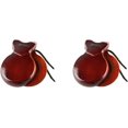 thumbnail image 1 of Wood Spanish Castanets with String 2pcs Traditional Flamenco Dance Hand Clapper Orff Music Instrument for Beginners, 1 of 5