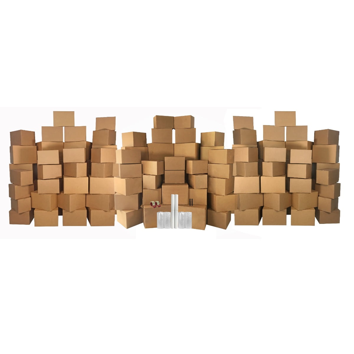 Large Brown Cardboard Moving Box Kit with Packing Materials