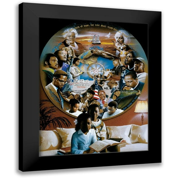 Unknown 12x14 Black Modern Framed Museum Art Print Titled - Black History Lesson
