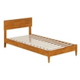thumbnail image 2 of AFI Aria Twin XL Modern Solid Wood Low Profile Platform Bed, Light Toffee, 2 of 13
