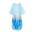 thumbnail image 1 of Kimono de playa con estampado Floral de chifón para mujer, cárdigan largo, chal, manga 3/4, cubierta suelta, 1 of 9