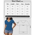 thumbnail image 3 of Women's Slim Fit Crew Neck T-Shirt Summer Short Sleeve Casual Tee, 3 of 5