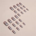 thumbnail image 4 of Fofosbeauty 24pcs Press on Nails, 2024 Artificial Nails Short Coffin Tips Design, Aurora French White, 4 of 7