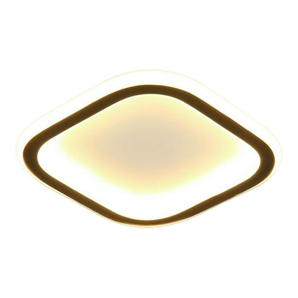 Lámpara de techo minimalista, lámpara colgante, lámpara LED, decoración artística. Cuadrado Cálido Negro