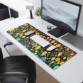 thumbnail image 2 of Long Mouse Pads for Desk,Dark Pioneer Flower Pattern Desk Mats on Top Of Desks, Desk Mouse Pad Extra Large with 3mm Non-Slip Base and Stitched Edge for Gaming,Office,Work,Home 31.5"x11.8", 2 of 6