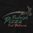 thumbnail image 2 of Christmas Rudolph Pizza Delivery Graphic T Shirt Men or Women Brisco Brands S, 2 of 6