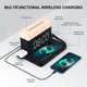 thumbnail image 2 of 6 in 1 Wireless Charging Station with LED Night Light Digital Alarm Clock 18W Fast Charging Compatible for iPhone 13 12 11 Pro SE XS XR X 8Plus 8 Samsung Galaxy iWatch, 2 of 7