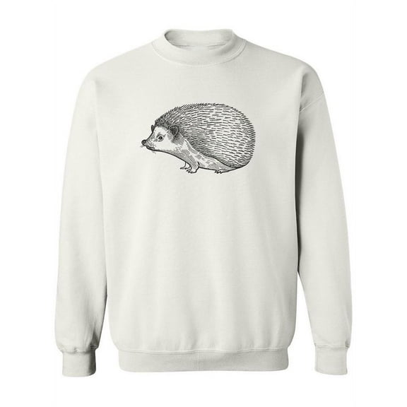 Hedgehog Pencil Drawing Sweatshirt Women -Image by Shutterstock, Female 5X-Large