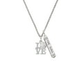 thumbnail image 2 of Delight Jewelry Love with Volleyball Silvertone Hope Anchors the Soul Bar Charm Necklace, 23", 2 of 4