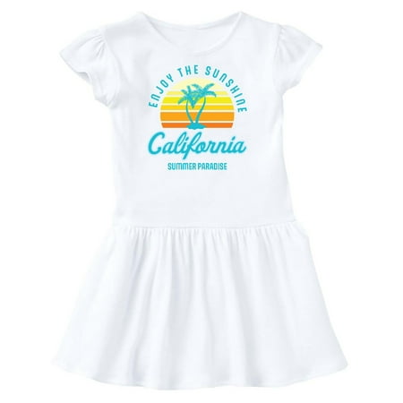 

Inktastic Enjoy The Sunshine California Summer Paradise Gift Toddler Girl Dress