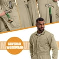 thumbnail image 5 of FEN AI Mens Coveralls Mechanic Work Jumpsuit Water-Resistant Overalls Long Sleeve Workwear Coverall, 5 of 9