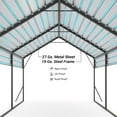 thumbnail image 3 of Riedhoff Metal Carport Shed 13' x 16' x 11' , Steel Heavy Duty Carport, 500 Lbs, Gray, 3 of 7