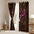 thumbnail image 3 of Manfei Animal Deer Blackout Curtains Set of 2 (52x84 Each) for Boys Girls,Abstract Pink Camouflage Window Curtains,Jungle Branches Curtains and Drapes,Super Cozy Room Decor, 3 of 6