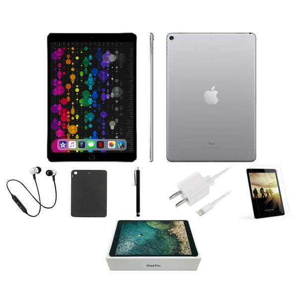 Open Box | Apple iPad Pro 10.5-inch | 256GB | Wi-Fi Only, Bundle: Case,  Pre-Installed Tempered Glass, Stylus Pen, Bluetooth Headset, Rapid Charger  -