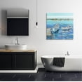 thumbnail image 2 of Stupell Industries Serene Rowboats Ocean Dock Painting Gallery Wrapped Canvas Print Wall Art, Design by Sally Swatland, 2 of 7