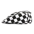 thumbnail image 2 of Colaxi 3xChef Hat Catering Baker Cook Duckbill Golf Cap White Grid 3 Pcs, 2 of 6