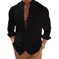 thumbnail image 1 of Camisa Lino Hombre Slim Fit Manga Larga Para Casual Strech, 1 of 8