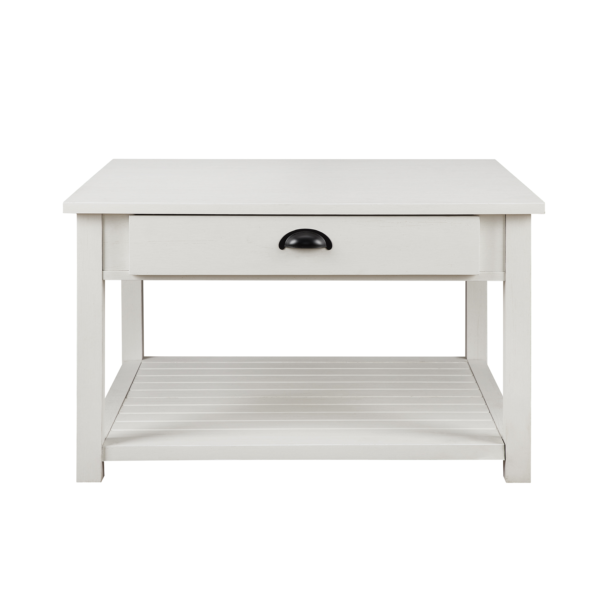 Manor Park 30 inch Square Country Coffee Table, Brushed White - image 2 of 10