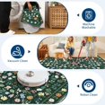 thumbnail image 3 of Washable Boho Floral Area Rug, Soft Low-Pile Faux Wool Non-Slip for Living Room Bedroom, 3 of 6