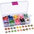 thumbnail image 1 of 300 Pieces Colored Push Pins Round Head Thumbtacks, 3/8 Inch Steel Tips, 10 Colors, 1 of 5